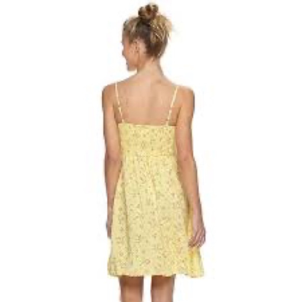 City Triangles Yellow Cottagecore Crochet Boho Floral Sundress Size S/M NWT